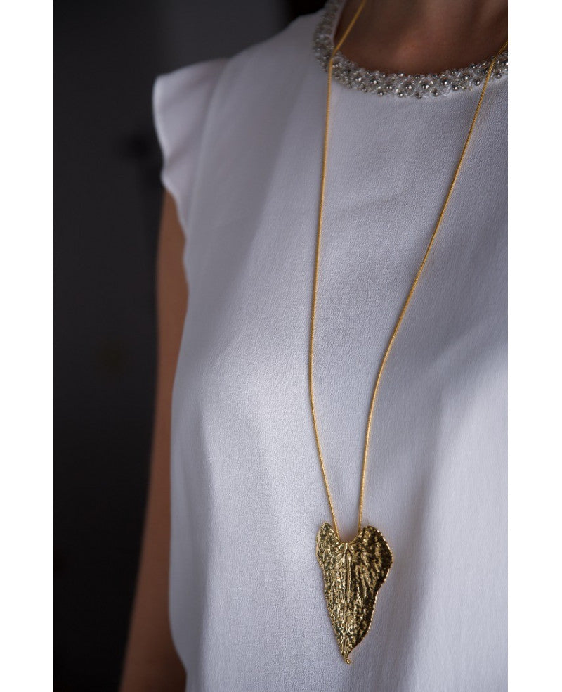 COLLANA FOGLIA DI RADICE DI LUCE 4